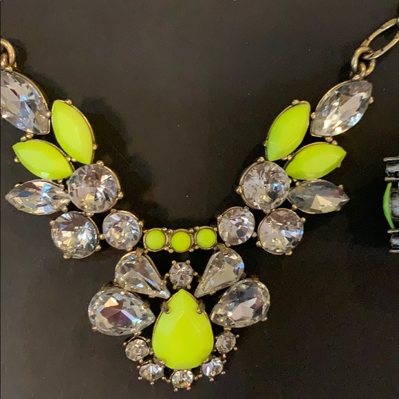 J. Crew Statement Necklace - Beautiful Neon Yellow - Picture 3 of 5